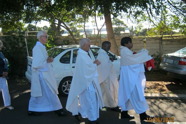 Leading the procession